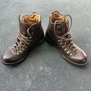 Frye Evan HIKER BOOT WHISKEY Men's Size US 9.5 D brown leather boots lace up